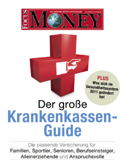 FOCUS-MONEY Heft 22/2011 - Der große Krankenkassen-Guide