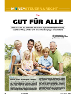 FOCUS-MONEY Heft 30/2014 Geförderte Pflegeversicherung