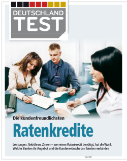 DeutschlandTest (07 und 08/13) Bester Ratenkredit