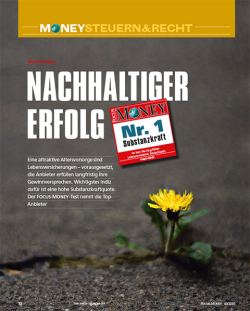 FOCUS-MONEY Heft 40/2010 - Substanzkraft der Lebensversicherer