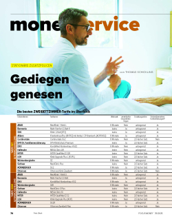 FOCUS-MONEY Heft 35/2025 Stationäre Zusatzversicherungen