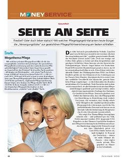 FOCUS-MONEY Heft 35/2016 Klassische Pflegetagegeld-Policen