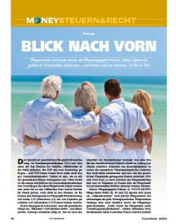 FOCUS-MONEY Heft 43/2013 Pflegerente, Blick nach vorn