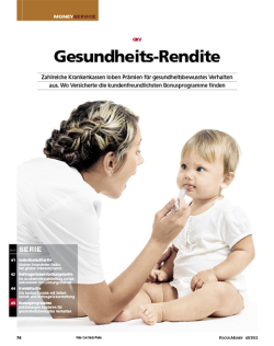 FOCUS-MONEY Heft 45/2012 GKV-Bonusprogramme im Test