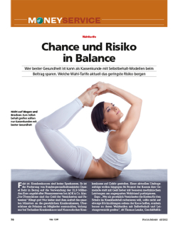 FOCUS-MONEY Heft 41/2012 Beste Wahltarife Kategorien Leistungsverzicht und Selbstbehalt