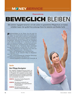 FOCUS-MONEY Heft 35/2018 Klassische Pflegetagegeld-Policen