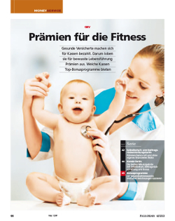 FOCUS-MONEY Heft 45/2013 Beste GKV-Bonusprogramme (Testserie Teil III)
