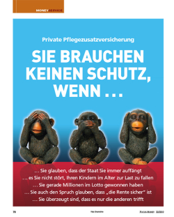 FOCUS-MONEY Heft 32/2010 - Kapitalgedeckte Pflegerente