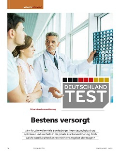 FOCUS-MONEY Deutschlandtest Heft 50/2015 Private Krankenversicherung