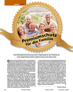 FOCUS-MONEY Heft 29/2011 - Risikoleben, Bester Premiumschutz