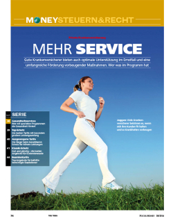 FOCUS-MONEY Heft 38/2014 PKV Gesundheitsservices