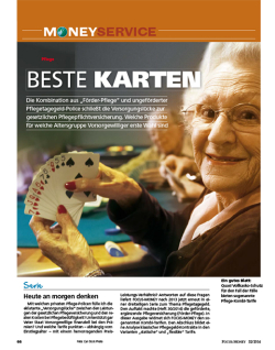 FOCUS-MONEY Heft 32/2014 Pflege-Kombi Tarife