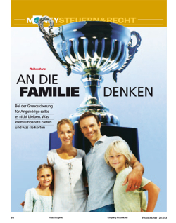 FOCUS-MONEY Heft 24/2013 Risikoleben, Bester Premiumschutz