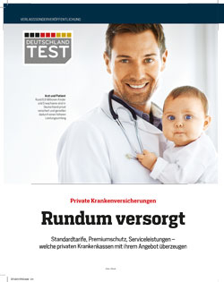 FOCUS-MAGAZIN Deutschlandtest Heft 48/2017<br /> Private Krankenversicherung