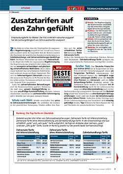 Versicherungsprofi ePaper 15/2015 Zahnersatz -und Zahnbehandlungstarife