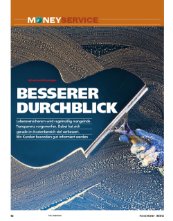 FOCUS-MONEY Heft 36/2012 Kostentransparenz bei fondsgebundenen Lebensversicherungen