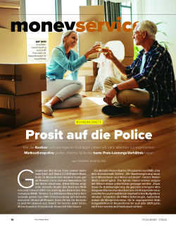 FOCUS-MONEY Heft 37/2026 Mietkautionspolicen