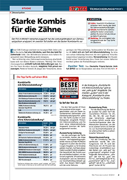 Versicherungsprofi ePaper 16/2015 Zahnzusatz-Kombitarife