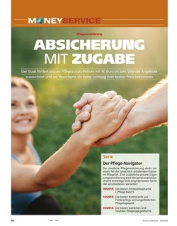 FOCUS-MONEY Heft 30/2018 Geförderte Pflegeversicherung