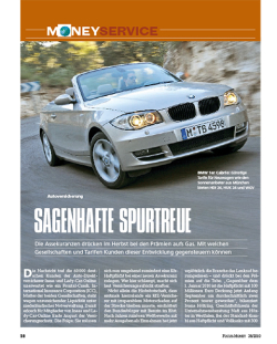 FOCUS-MONEY Heft 38/2010 - Beste Autoversicherung
